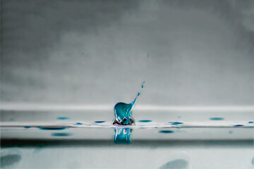 farbe tropfen wasser hellblau blau