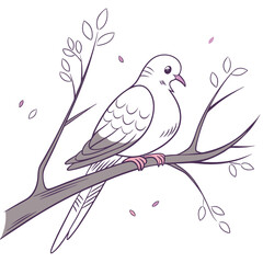 Obraz premium Mourning Dove vector image