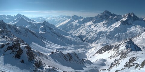 Obraz premium Majestic Winter Mountainscape