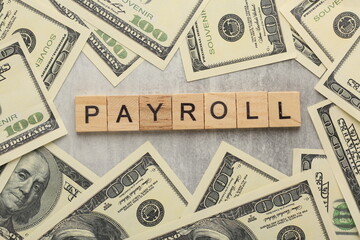 Employee salary payment, payroll documents, and accounting reports