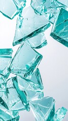 Fragmented Reality: A cascade of crystalline shards reflecting the light