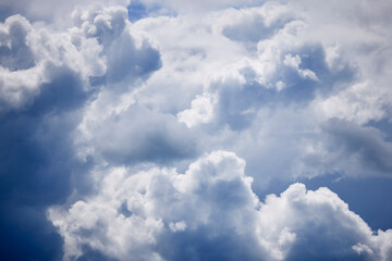 landscape with cloud formation on a summer day