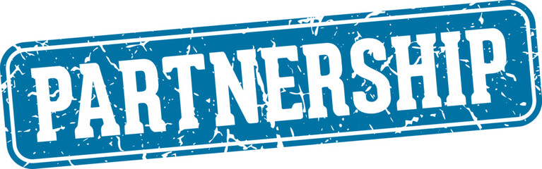 partnership rectangular sign. partnership stamp