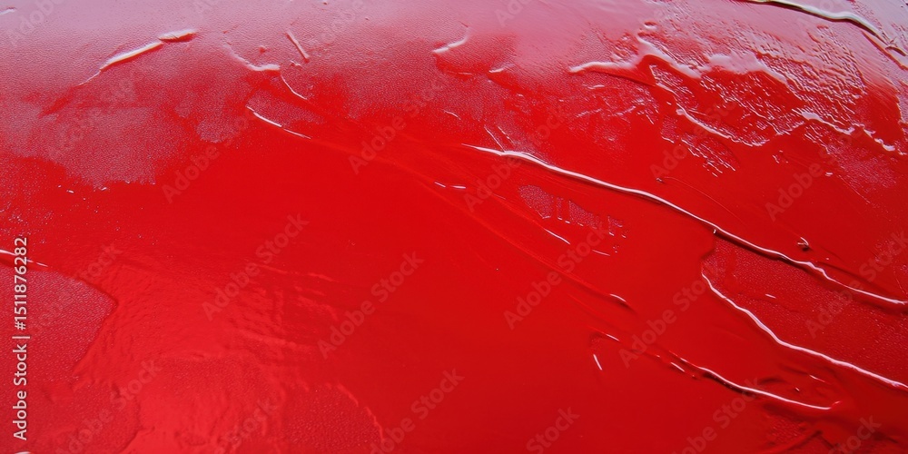 Poster red abstraction: a close-up showcases a vibrant red abstract, its textured surface offering a play o