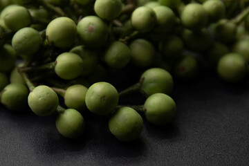 Healthy Food Concept, Fresh Organic green pea eggplants