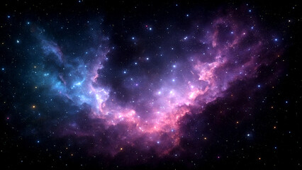 Obraz premium Vibrant Cosmic Nebula in Deep Space