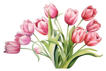 Obraz premium Flower tulip plant pink.