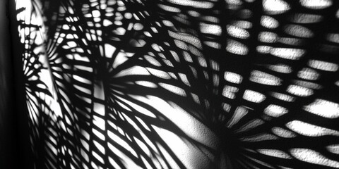 Abstract interplay of light and shadow creating organic patterns on textured surface