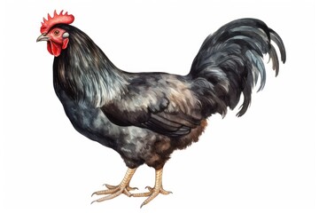 Fototapeta premium Chicken poultry animal black.