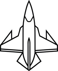 Precision Jet Outline &ndash; Minimal Line Vector for Air Force Projects