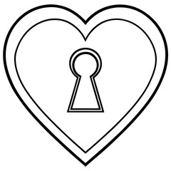 Love's Gateway Heartline Keyhole Line Art