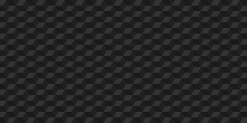 Seamless abstract black and gray background from cubes and lines. Geometric tiles and mosaic creative stylish seamless pattern block cube background. minimal hexagon Cubes mosaic shape vector design	
