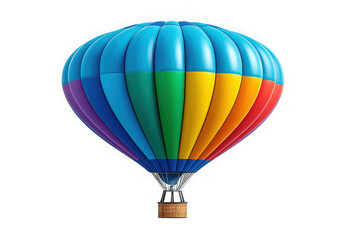 Fototapeta premium Colorful hot air balloon isolated on transparent background