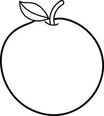 Detailed Fruit Outline Design For Engraving.