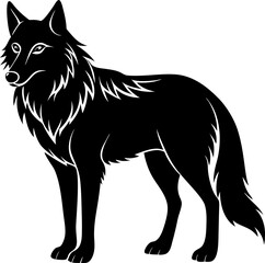 vector illustration of a wolf