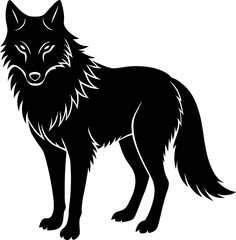 vector illustration of wolf