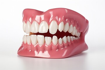 Naklejka premium Dental typodont teeth dentistry lipstick.