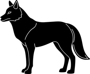 black and white wolf