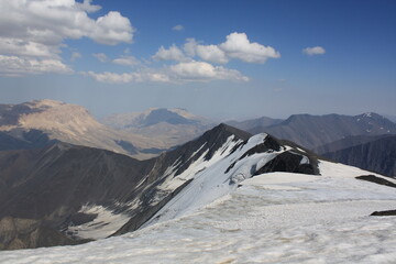 snow covered mountains