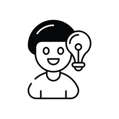 Solution vector icon stock illustration