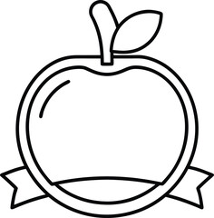 Vector Illustration Of Fruit With Label.