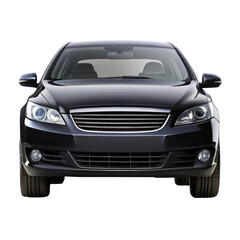 Naklejka premium Black Car Front View