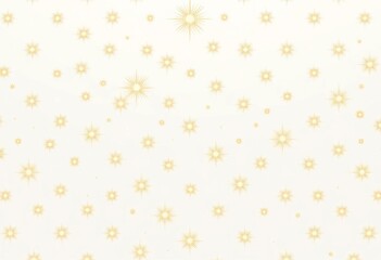 Subtle golden starburst seamless pattern on crisp white background,  stock,  yellow