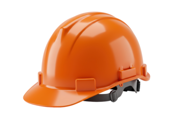 Isolated Orange Hard Hat Construction Safety Equipment