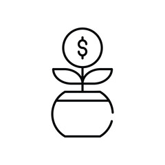 Investment vector icon stock illustration