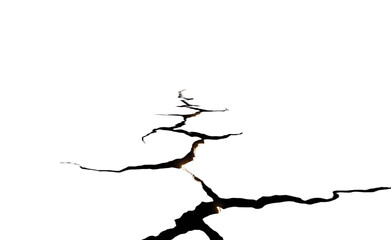 3D Rendering Abstract crack asphalt light in a dark empty street lightning.