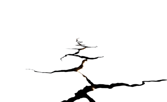 3D Rendering Abstract crack asphalt light in a dark empty street lightning. - Powered by Adobe