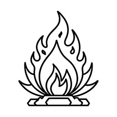 vector illustration of a fire flames