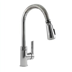 Buy modern chrome pull down kitchen faucet single handle mixer tap for your home improvement project
