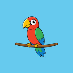 parrot on branch
