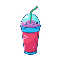 Vector illustration of a refreshing smoothie on white background