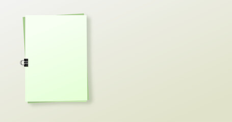 blank note paper on white background template