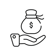 Invest vector icon stock illustration