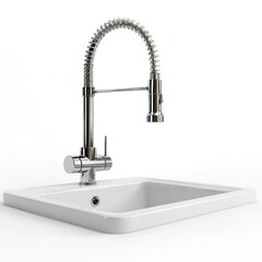 Modern kitchen sink with pull down sprayer faucet stainless steel fixture home improvement design appliance