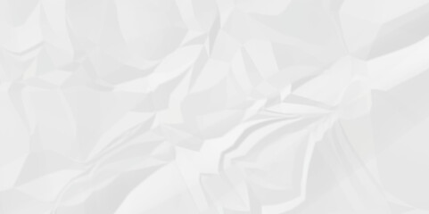 White abstract crumple obsolete billboard rumple. wrinkle ripped creased white crumple aged closeup craft document grunge recycling paper background.	
