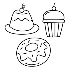 vector illustration of cafeteria menu