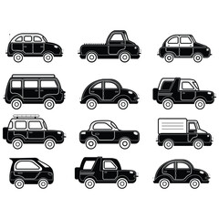 silhouette of planes , ships , cars , trucks 