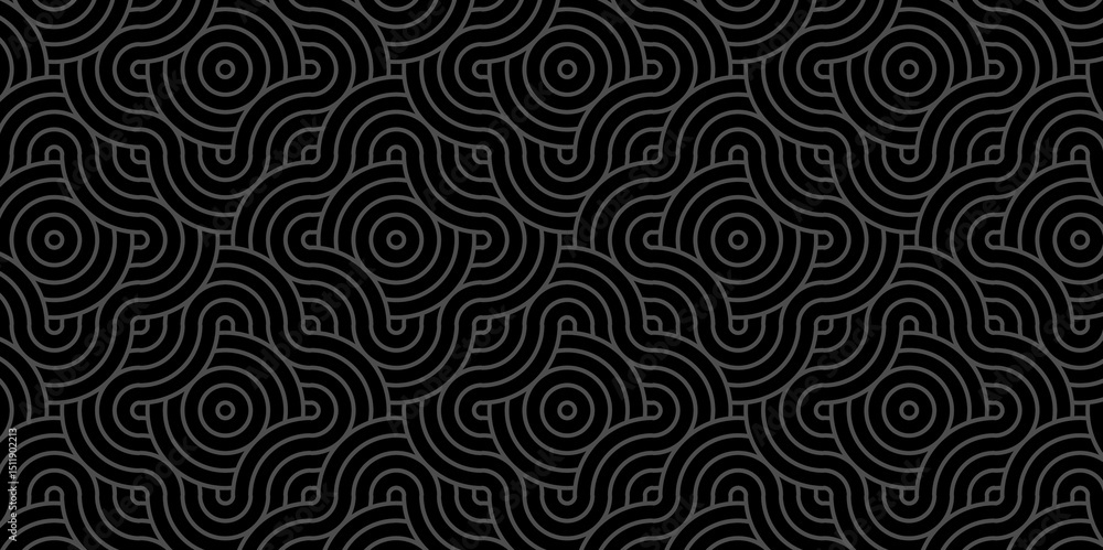 Poster minimal vector overlapping pattern minimal diamond geometric waves spiral abstract circle wave line.