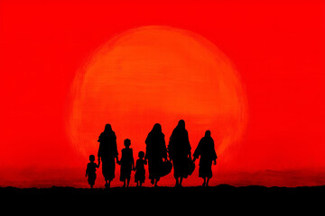 the journey of refugees and displaced people
