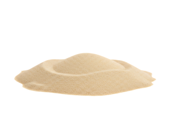 Isolated Pile of Fine Beach Sand on a Black Background for Compositing and Design Elements Summer Vacation