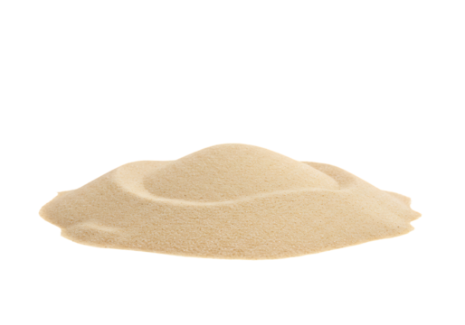 Isolated Pile of Fine Beach Sand on a Black Background for Compositing and Design Elements Summer Vacation