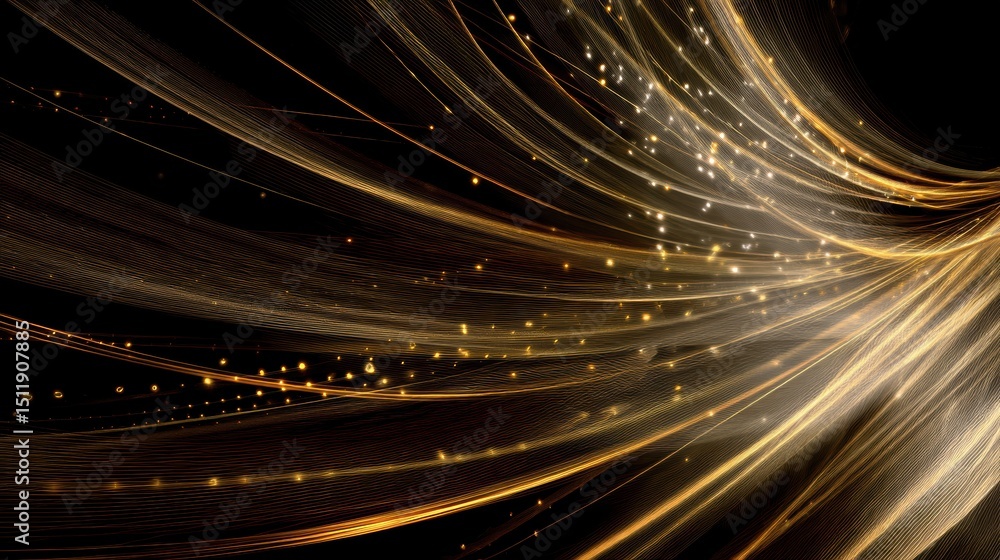 Poster dynamic light trails creating a mesmerizing abstract background for design projects, art, or digital