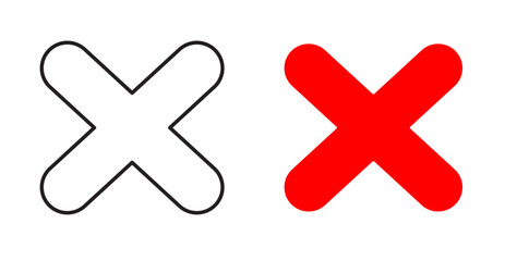 Obraz premium red cross icon