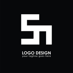 Obraz premium SN SN Logo Design, Creative Minimal Letter SN SN Monogram