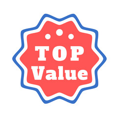 Good value simple sticker, PNG graphics on transparent background.