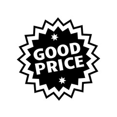 Good price simple badge or sign, PNG graphics on transparent background.